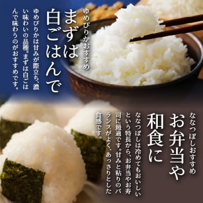【令和7年産】(無洗米20kg)食べ比べセット(ゆめぴりか、ななつぼし) SBTD146