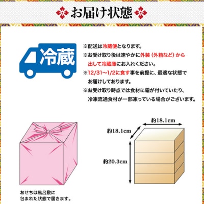 木屋町・さつき監修 与段重 皐撰 約5～6人前|老舗料亭 本格おせち 贅沢 華やか 人気おせち 