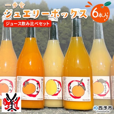 <一歩会 ジュエリーボックス ジュース飲み比べセット 720m6本入り(無添加果汁100%ジュース)