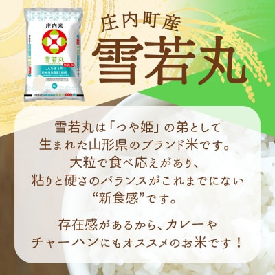 【定期便】<令和8年産>雪若丸 無洗米 2kg×3袋×6ヶ月 毎月 6kg【10月中旬発送】