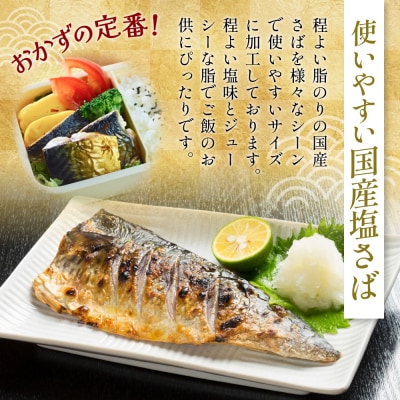国産さば 塩サバ 3kg 無塩サバ フィレ 冷凍 焼くだけ 簡単調理 バラ凍結 石巻市