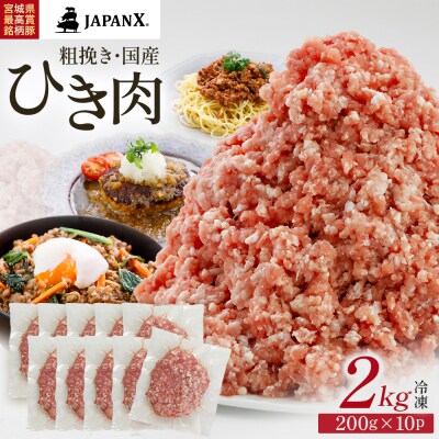 JAPAN X ひき肉 200g×10 計2kg【04301-0885】