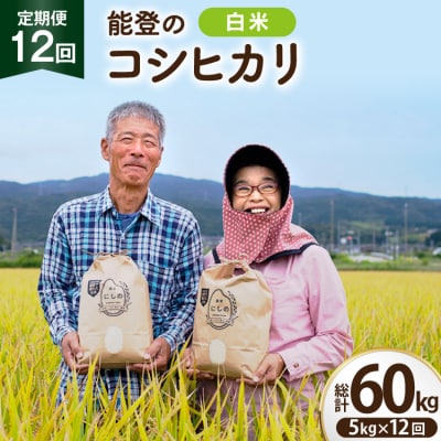 期間限定発送 米 定期便 コシヒカリ 5kg 12回 計 60kg [農家にしの 38601409]