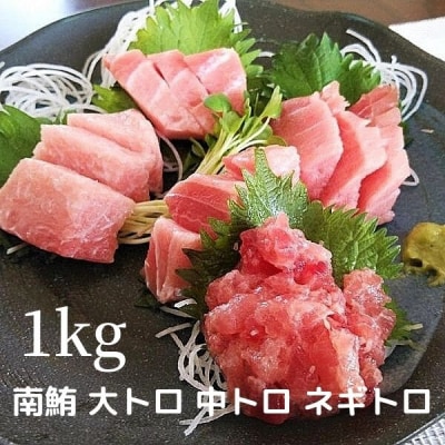 天然 南鮪 大トロ 中トロ ネギトロ の 詰合せ約1kg(a25-026)