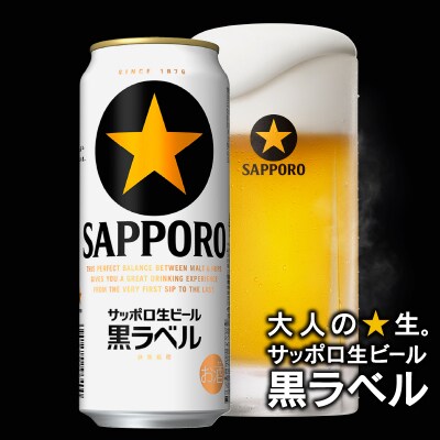 【定期便 8回】ビール 黒ラベル サッポロ 500ml(T0096-2108)