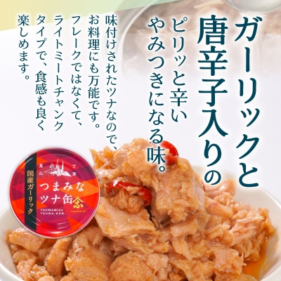 焼津特産 国産 ガーリックツナ 1箱 (80g×24缶入) (a15-554)