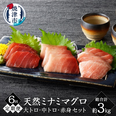 【定期便6回】キボシ水産 天然南鮪 大トロ 中トロ 赤身食べ比べ約500g×6回(b100-065)