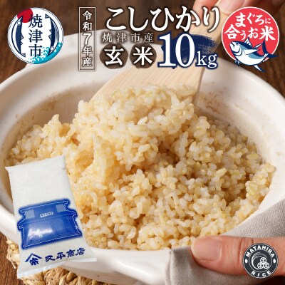 令和7年産 マグロによく合うお米 玄米 コシヒカリ 10kg(5kg×2袋)(a22-076)