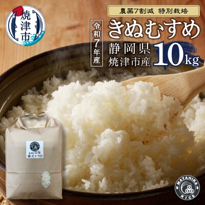 令和7年産 農薬7割減 特別栽培 きぬむすめ 白米10kg(5kg×2袋)(a25-081)