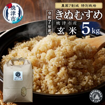 令和7年産　農薬7割減 特別栽培 きぬむすめ 玄米 5kg(a13-162)