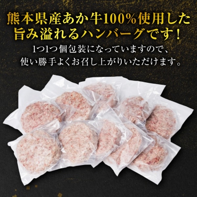 【定期便3回】肥後のあか牛 ハンバーグ 150g×10個 おかず 惣菜 洋食 お肉_289-6738