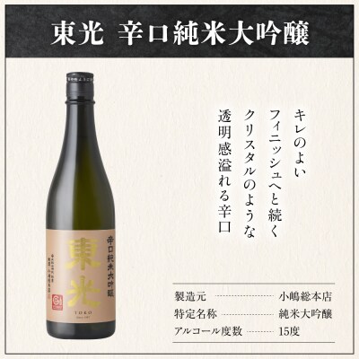 東光 米沢 地酒 一升瓶 セット 1.8L × 各1本 東光 辛口純米大吟醸 東光 純米吟醸原酒