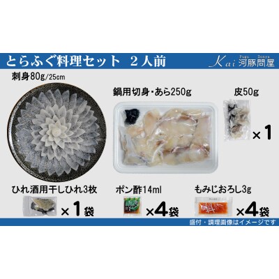 とらふぐ料理 セット 2人前 刺身 ふぐちり 下関 《海(かい):KA》 KA-OK103