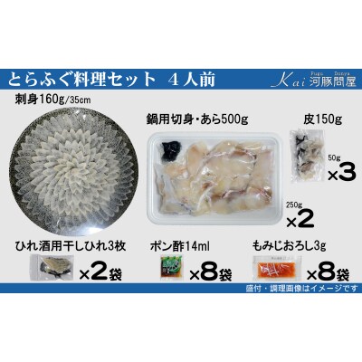 とらふぐ料理 セット 4人前 刺身 ふぐちり 下関 《海(かい):KA》KA-OK101