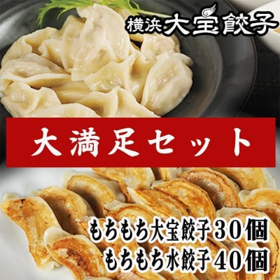 横浜大宝餃子 もちもち国産ジャンボ大宝餃子30個&もちもち水餃子40個セット
