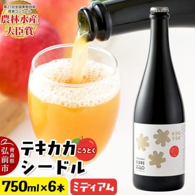 未来を育てるりんごのお酒 テキカカシードル(こうとく)750ml×6本入|24_mye-130601