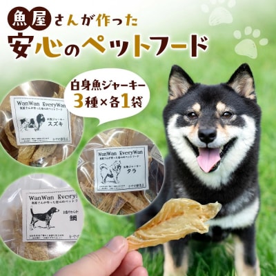 魚屋さんが新鮮なお魚で作った犬のおやつ(白身魚セット)