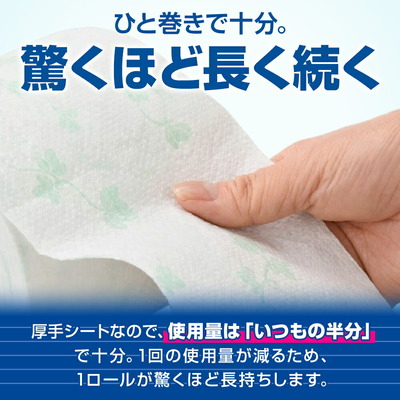 【定期便】シャワートイレのためにつくった 吸水力が2倍のトイレットペーパー 12R× 3P ダブル