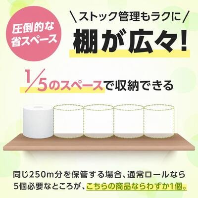イットコ 芯なし スリム幅 5倍巻 250m 36ロール シングル