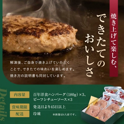 【キャピタル東洋亭本店】百年洋食ハンバーグ絶品ソース付き 3人前 京都 老舗洋食 人気店 ハンバーグ