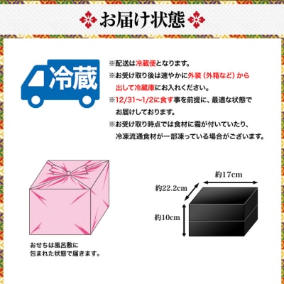 京料理・やまの監修 個食二段重「双葉」約2人前|京都御所南 老舗 本格おせち 人気 