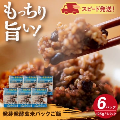 発芽発酵玄米パックご飯 125g×6パック 糸島市産[AGR005]
