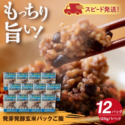 発芽発酵玄米パックご飯 125g×12パック 糸島市産[AGR006]