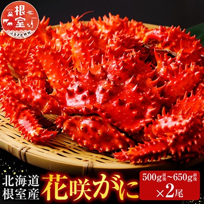 【北海道根室産】花咲かに500g前後～650g前後×2尾 A-70054