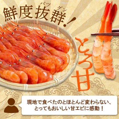 超速リキッド凍結でドリップゼロ!北海道羽幌産生鮮甘えび 400g【03125】