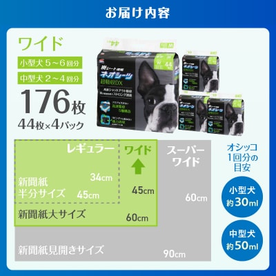 ネオシーツ+カーボンDXワイド　44枚入×4パック ペットシーツ [sf002-090]