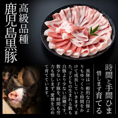 鹿児島黒豚うす切り肉3kg(200g×15パック)【米平バークシャー】　B-119 　