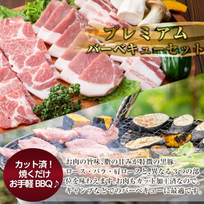 国産!鹿児島黒豚プレミアムバーベキューセット(計2kg以上)【米平バークシャー】B0-166