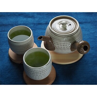 小石原焼トビカンナの急須と湯呑2個セット(斐山窯元)伝統的工芸品 | お 新しいスタイル 九州小石原焼 古陶磁急須 陶芸