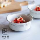 小石原焼 カネハ窯 飛び鉋グラタン皿(白艶×S)