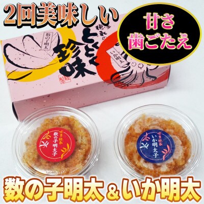 博多徳永のとくとく珍味　数の子明太子&いか明太子セット(各140g)化粧箱入り　(東峰村)