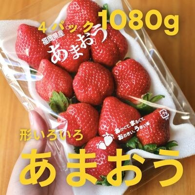 【あまおうグランデサイズ】3玉～15玉(4パック)【1月より順次発送】(東峰村)