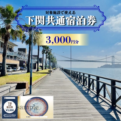 下関 共通宿泊券 3,000円分 観光 ふぐ 関門海峡 宿泊 リゾート ホテル IS001