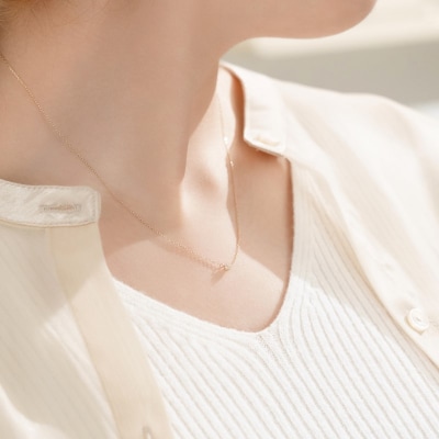 【L&Co.】K10 0.05ctダイヤネックレス(63-7713)