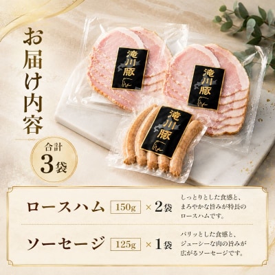 北海道滝川産 SPF豚 ロースハム&ソーセージセット 詰め合わせ 豚肉 国産 ウインナー おつまみ