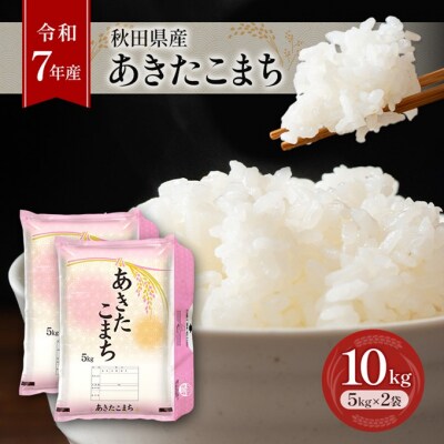 【令和7年産】秋田県産あきたこまち 10kg(5kg×2袋)[No.5325-0379]