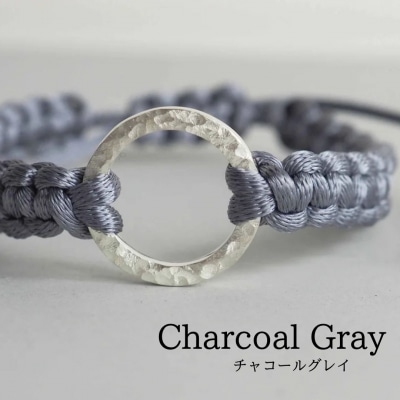 Bracelet -Dawn- シルバー ブレスレット【チャコールグレー】