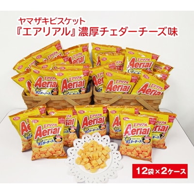 ヤマザキビスケット『エアリアル』濃厚チェダーチーズ味(12袋×2ケース) | 菓子 _BY06