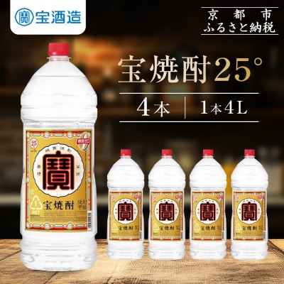 【タカラ】宝焼酎25°4LエコペットN|焼酎 宝焼酎 本格焼酎 人気セット