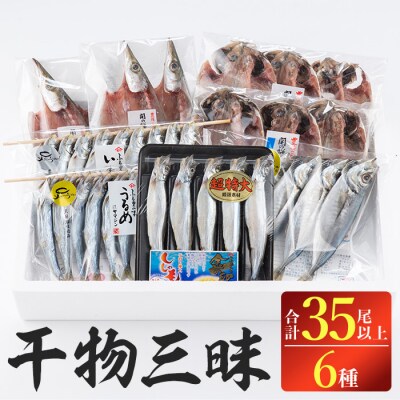 干物三昧セット (合計35尾以上・6種) 