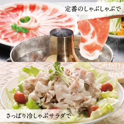 【鹿児島県産】 黒豚 しゃぶしゃぶ 肉 計500g (ゆずポン酢付き)
