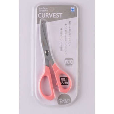 キッチンハサミ　CURVEST　ピンク　