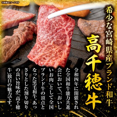 宮崎県産黒毛和牛A4等級以上 高千穂牛特選焼肉セット 800g (ロース&上カルビ各400g)