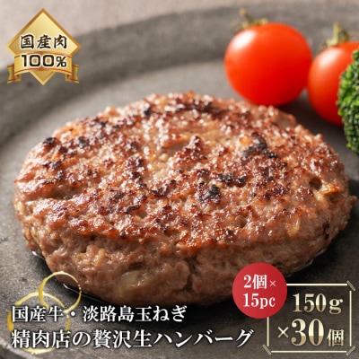 淡路島玉ねぎと国産牛の生ハンバーグ150g×30個　at04113