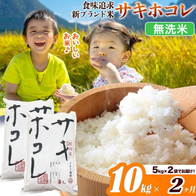 米《2ヶ月》サキホコレ【無洗米】令和7年産 10kg|22_ssn-051002m_sf