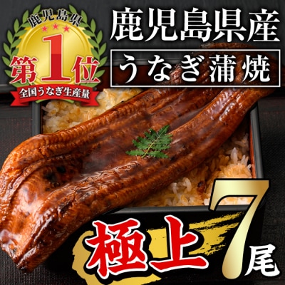 無投薬!鹿児島県産うなぎ蒲焼セット <極上>(約160～236g×7尾)タレ・山椒